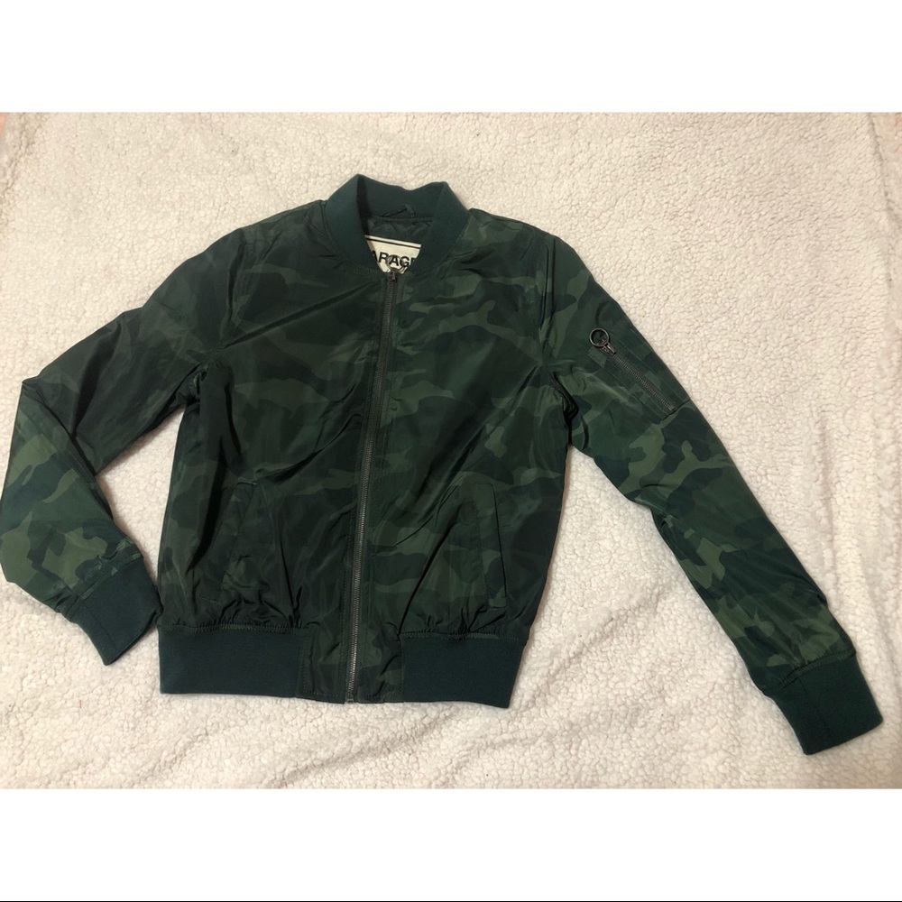 Camouflage Green Bomber Jacket from Garage